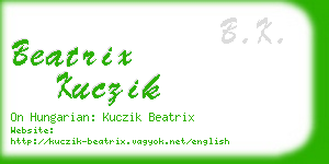 beatrix kuczik business card